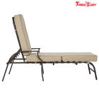 Phong cách Pháp Patio Chaise Lounge Chair, Ghế ngồi ngoài trời màu be Chaise Lounge