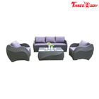 Garden Outdoor Lounge FurnitureRattan Sofa, Đồ gỗ ngoài trời hiện đại Bảo vệ UV
