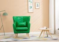 Rắn chân gỗ vải Corner Sofa, một chỗ ngồi màu xanh lá cây vải sofa cho khách sạn