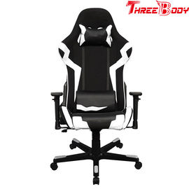 Trung Quốc Ergonomic cao trở lại Racing Gaming ghế điều chỉnh chiều cao xoay màu đen và trắng nhà máy sản xuất